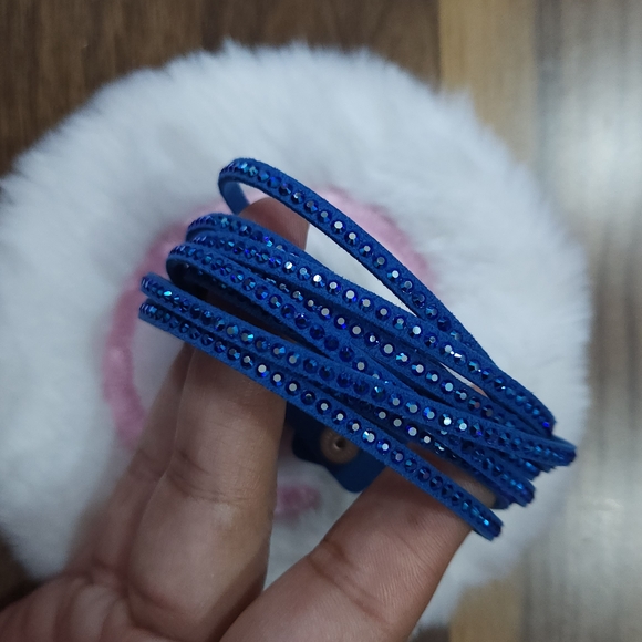 Touchstone Crystal Jewelry - Touchstone Crystal Royal Blue Wrap-Star Bracelet